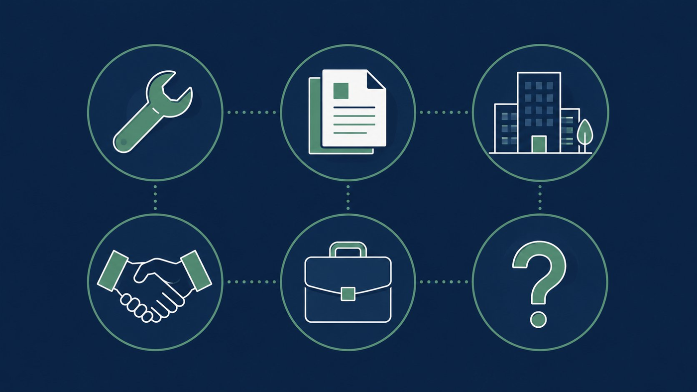 Business types we serve — connected